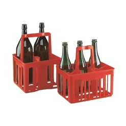Portabottiglie vino cestello 6 posti rosso