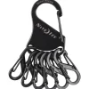 Portachiavi con 6 moschettoni Nite Ize nero