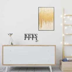 Portachiavi da parete in ferro "keys" nero opaco