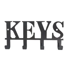 Portachiavi da parete in ferro "keys" nero opaco