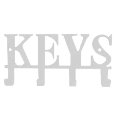 Portachiavi da parete in ferro "keys" bianco opaco