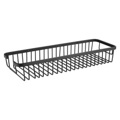 Portaoggetti doccia Idrostile 392x60 mm Nero