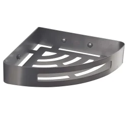 Portaoggetti doccia Nerva angolare acciaio inox aisi 304 gun metal
