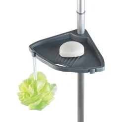 Portaoggetti telescopico doccia Wenko Compact Alluminio argento 0,78-2,75 m