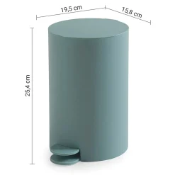 Portarifiuti Sharon in resine termoplastiche 3 lt azzurro polvere matt