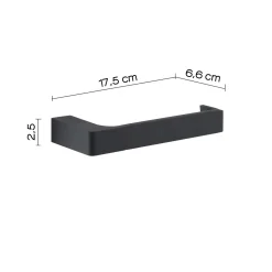 Portarotolo Pirenei in acciaio inox nero opaco