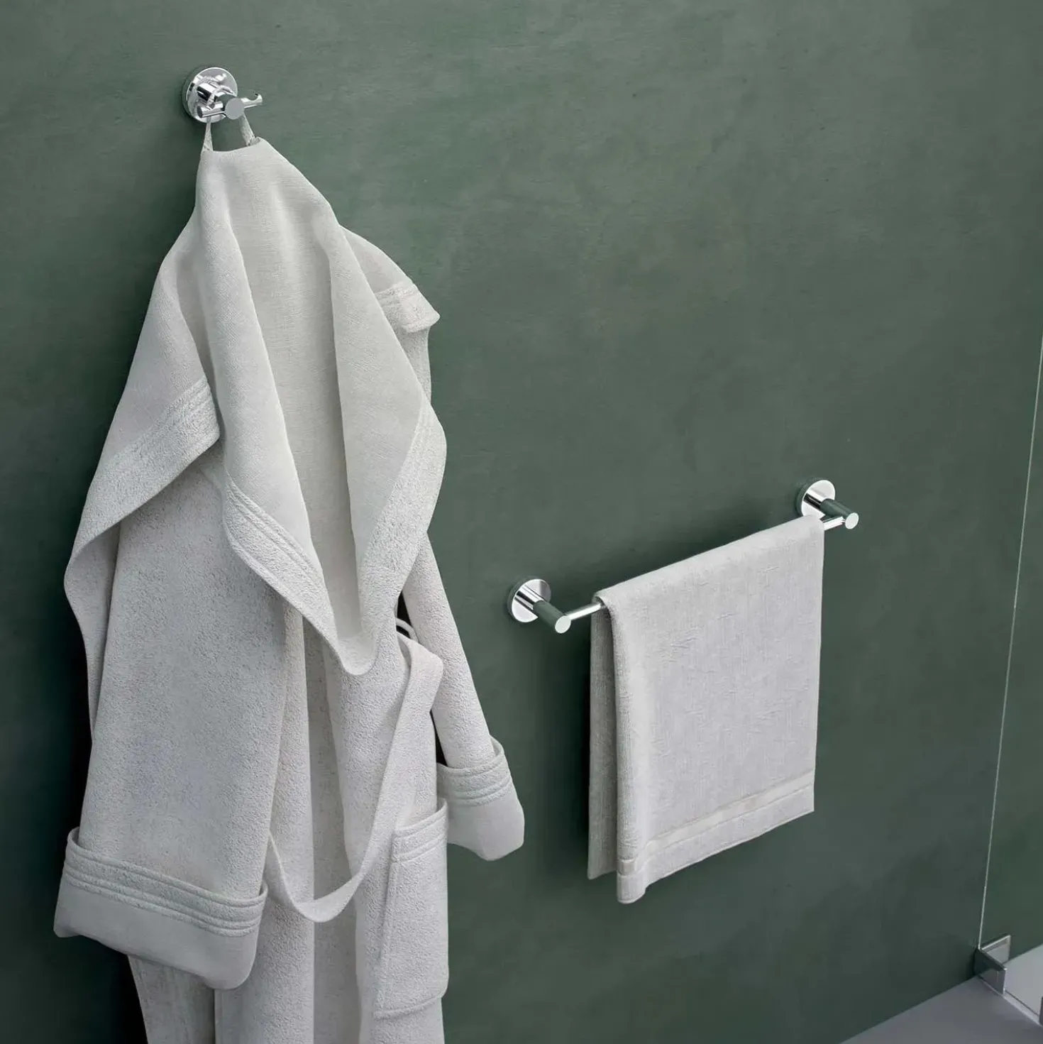Portasalviette Felce Plus 60 cm cromato con biadesivo