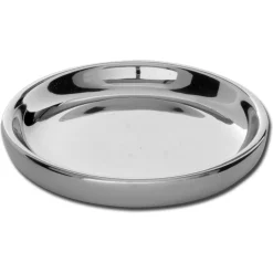 Portasapone bagno Alchimista in ceramica argento