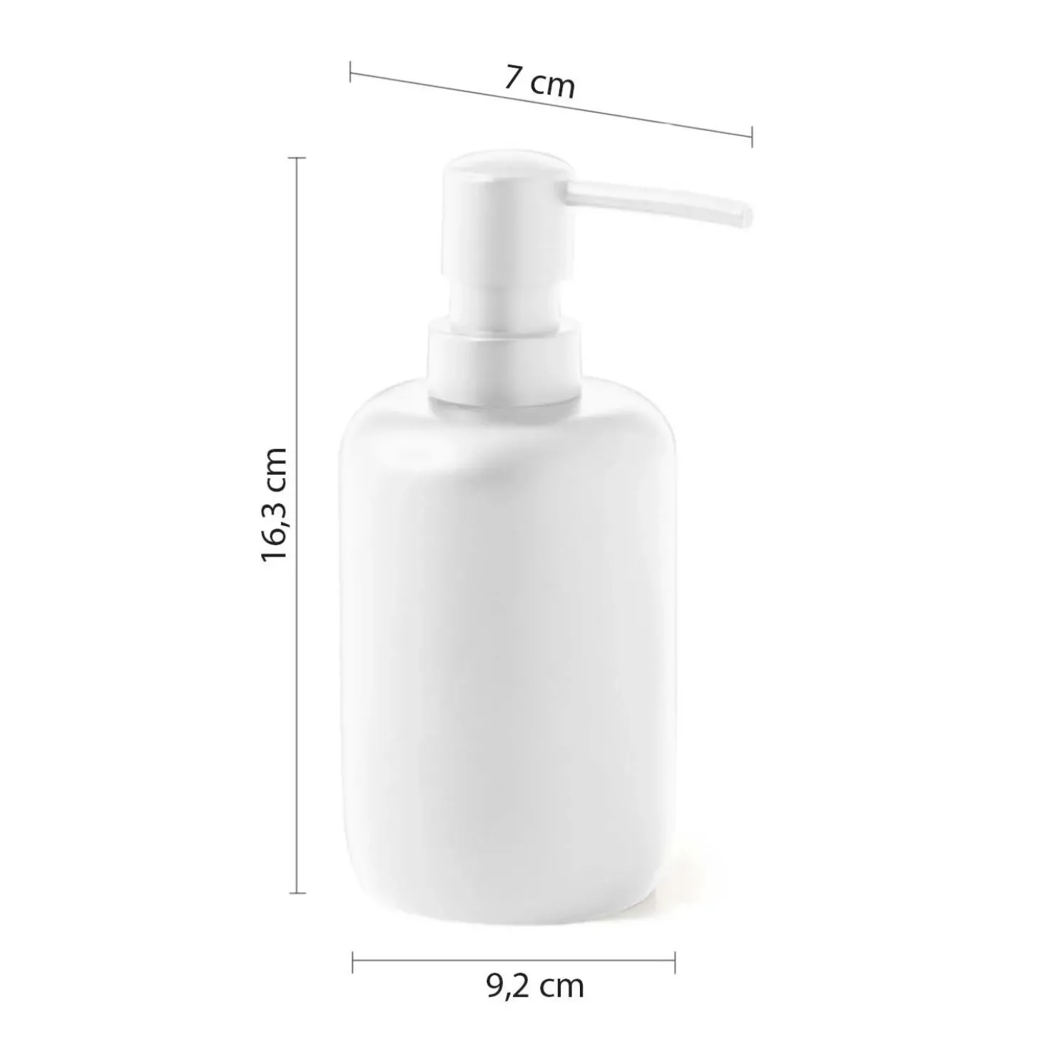 Portasapone bagno Brenda in resina bianco matt