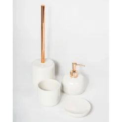Portasapone bagno Clizia in ceramica bianco