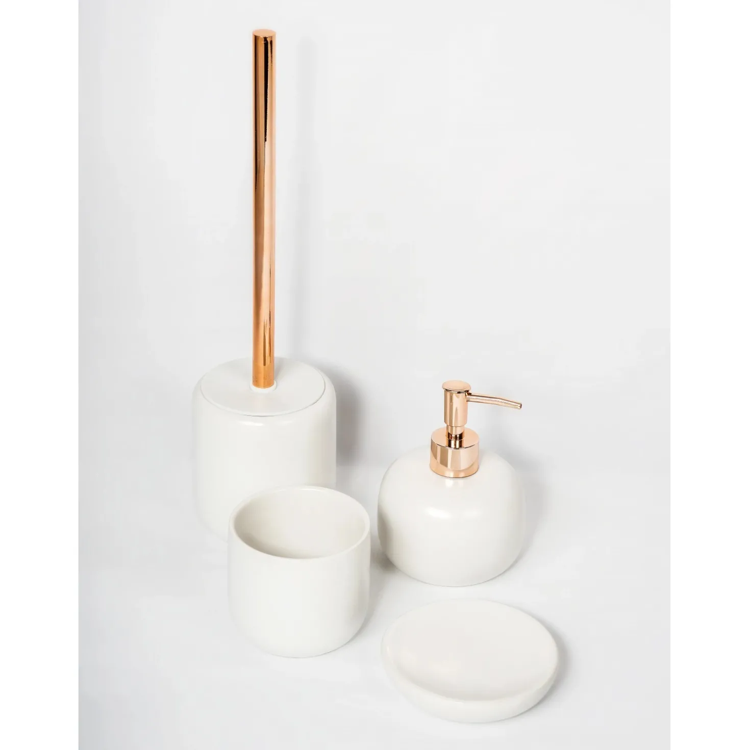 Portasapone bagno Clizia in ceramica bianco