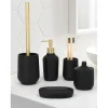 Portasapone bagno Ebony in poliresina nero
