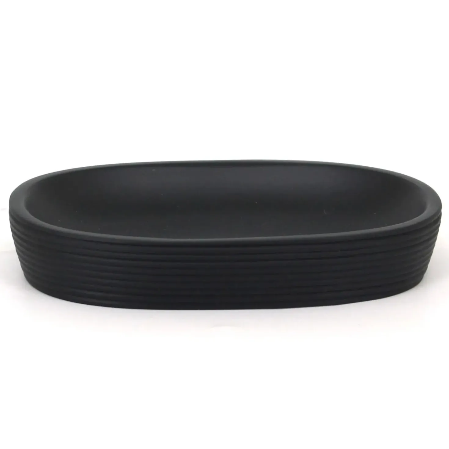Portasapone bagno Ebony in poliresina nero