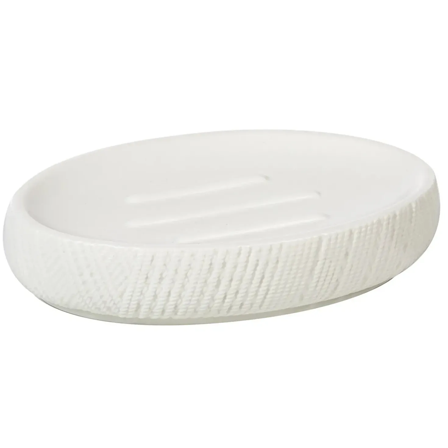 Portasapone bagno Filemi in resina bianco