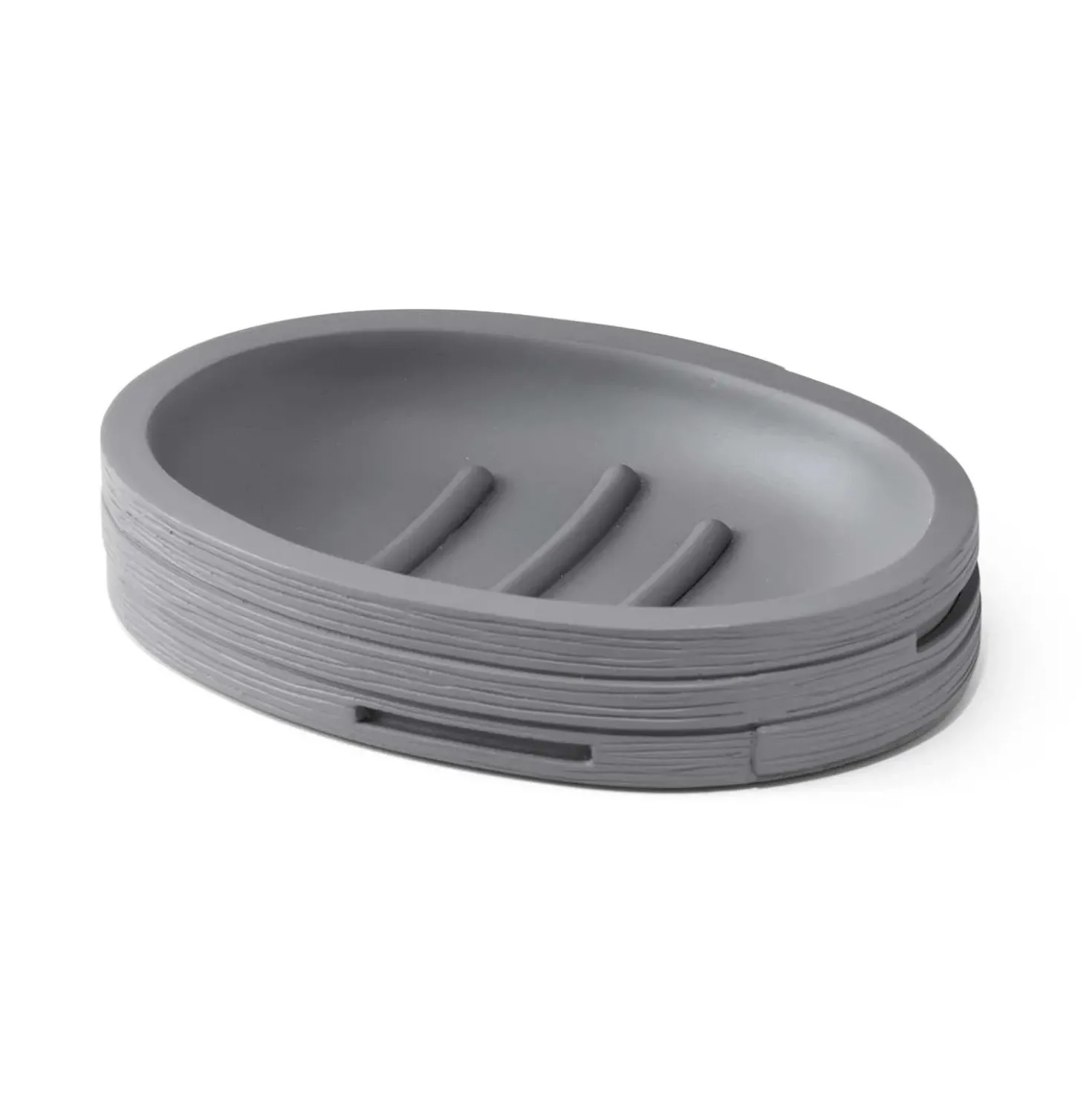 Portasapone bagno Helen in resina grigio