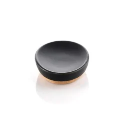 Portasapone bagno Ilary in ceramica e sughero nero opaco