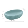 Portasapone bagno Marika in ceramica azzurro polvere