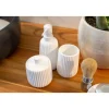 Portasapone bagno Plissè in resina bianco