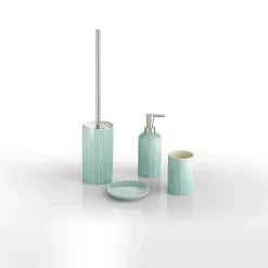 Portasapone bagno Sabina in ceramica acquamarina