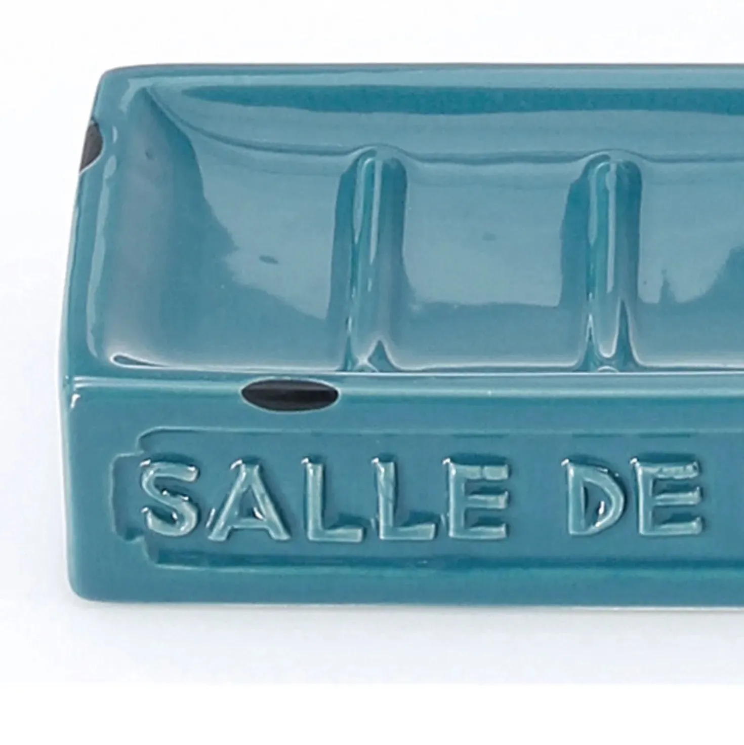 Portasapone bagno Vivienne in ceramica blu