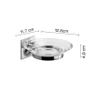 Portasapone bagno Wizard in ottone cromo