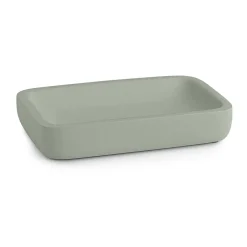 Portasapone bagno Ylenia in resina verde salvia matt
