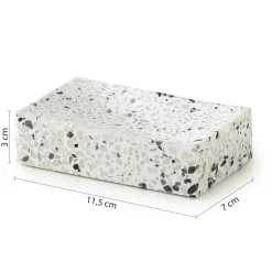Portasapone bagno Zoe in resina bianco