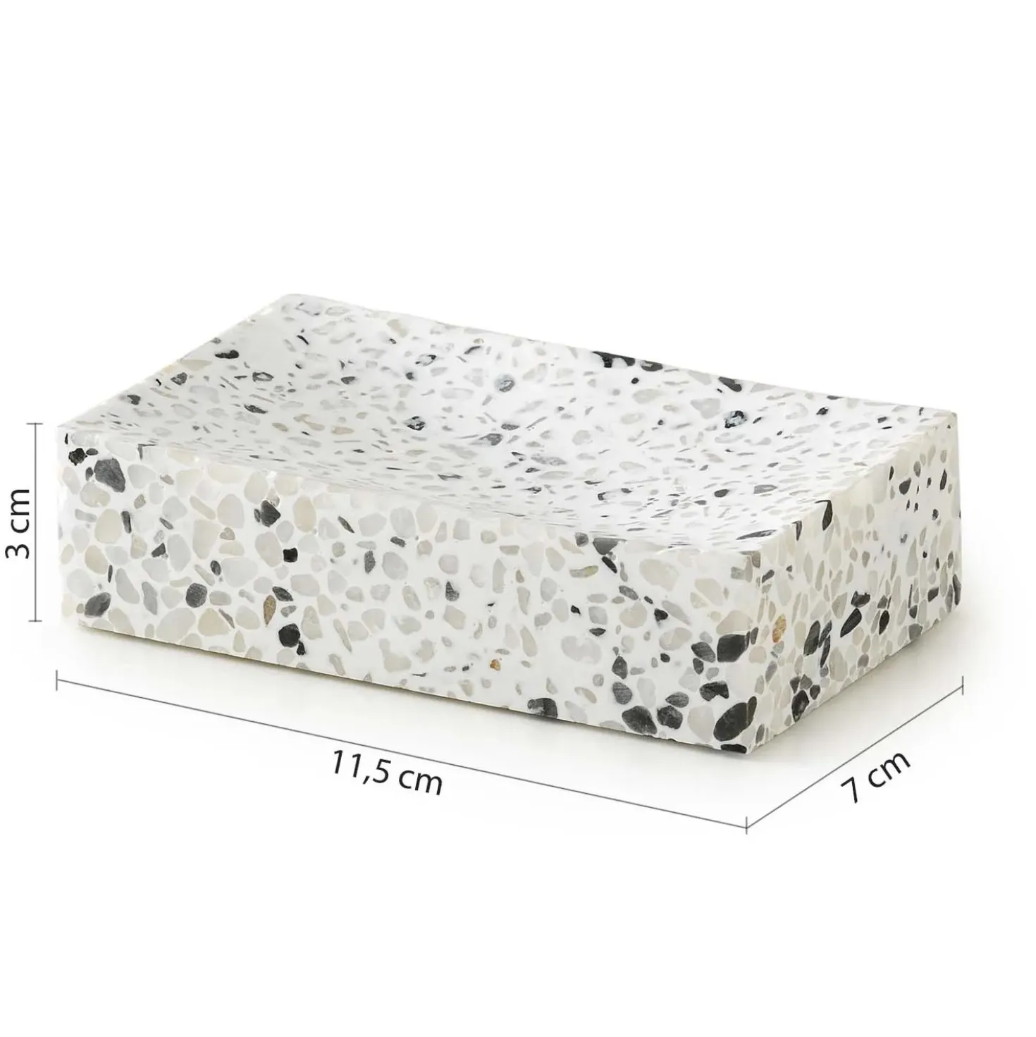 Portasapone bagno Zoe in resina bianco
