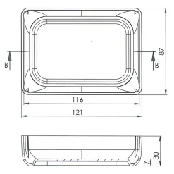Portasapone quadro Ivory in plastica bianco/cromo