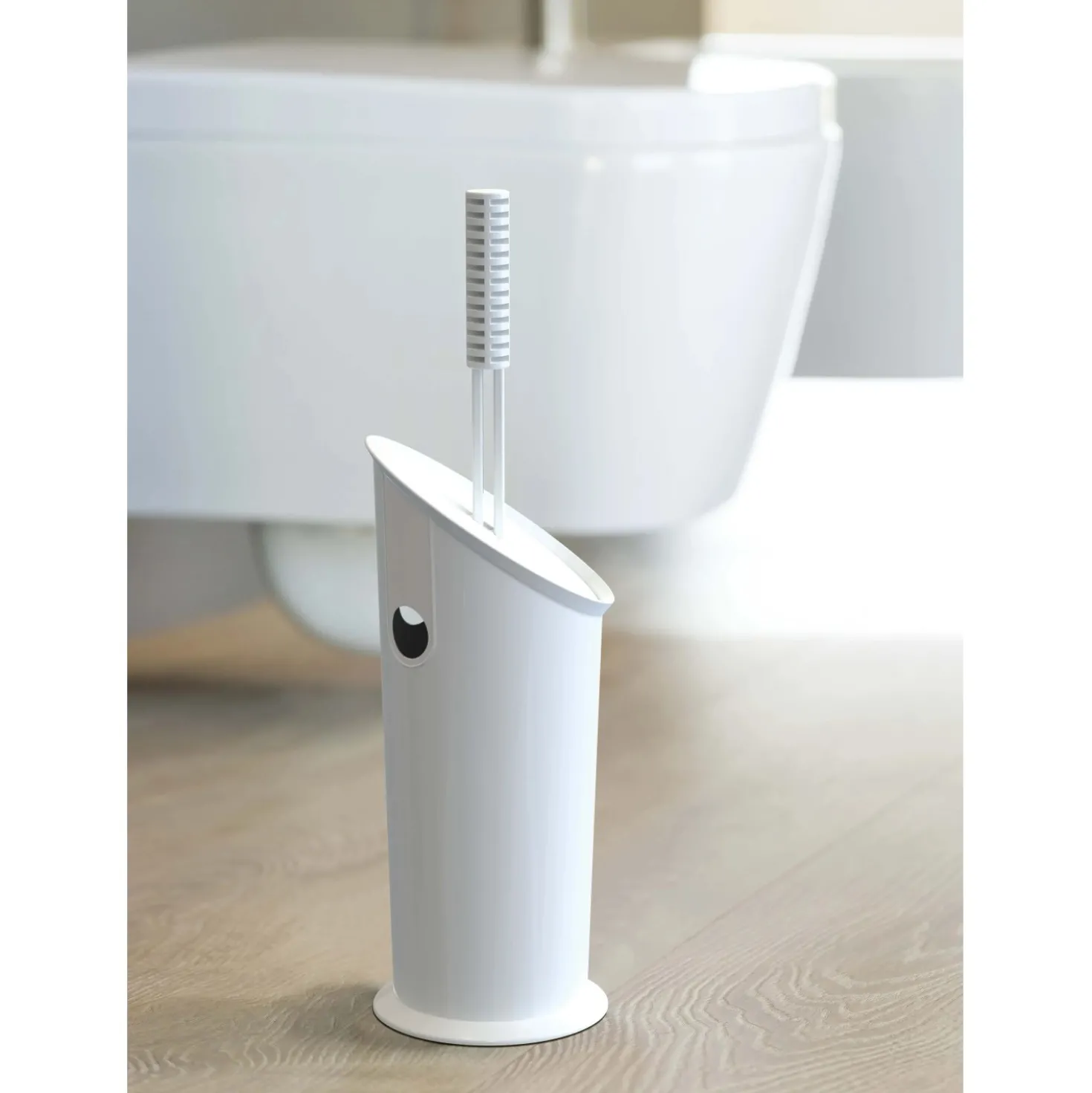 Portascopino bagno BOX H 39,5 cm bianco