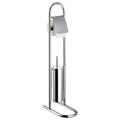 Portascopino bagno CMI H 81 cm cromato