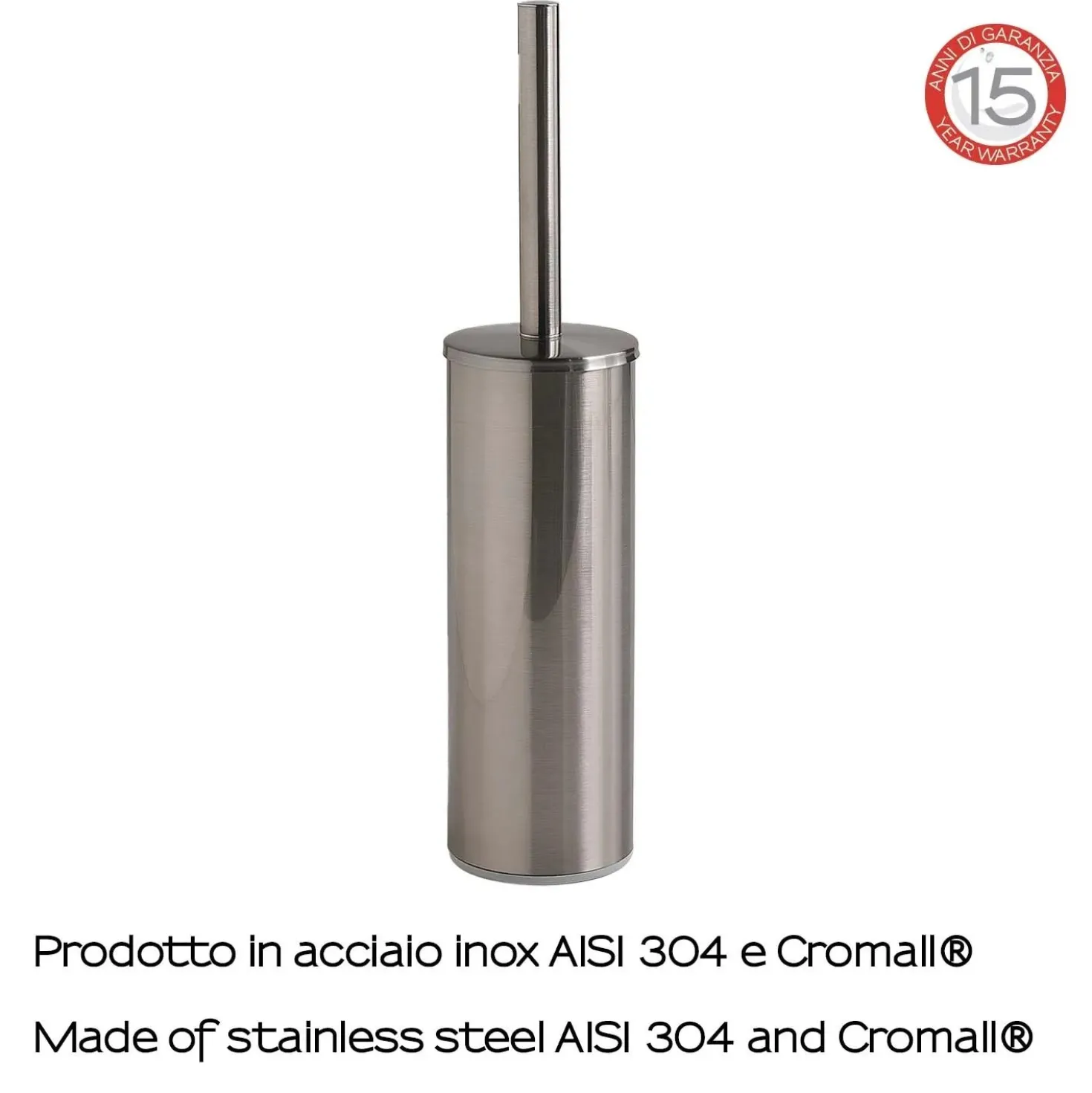 Portascopino bagno Fuji H 37 cm cromato