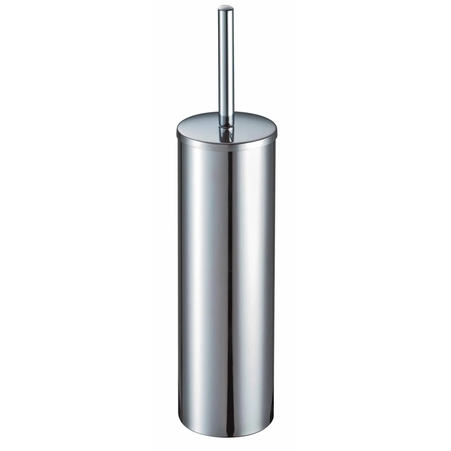 Portascopino bagno H 42 cm acciaio brillante