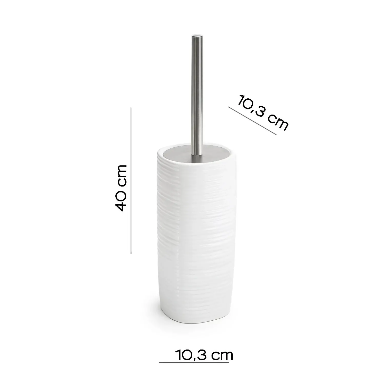 Portascopino bagno Kelly H 40 cm bianco
