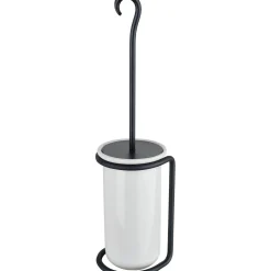 Portascopino bagno Rebecca H 23 cm bianco e nero