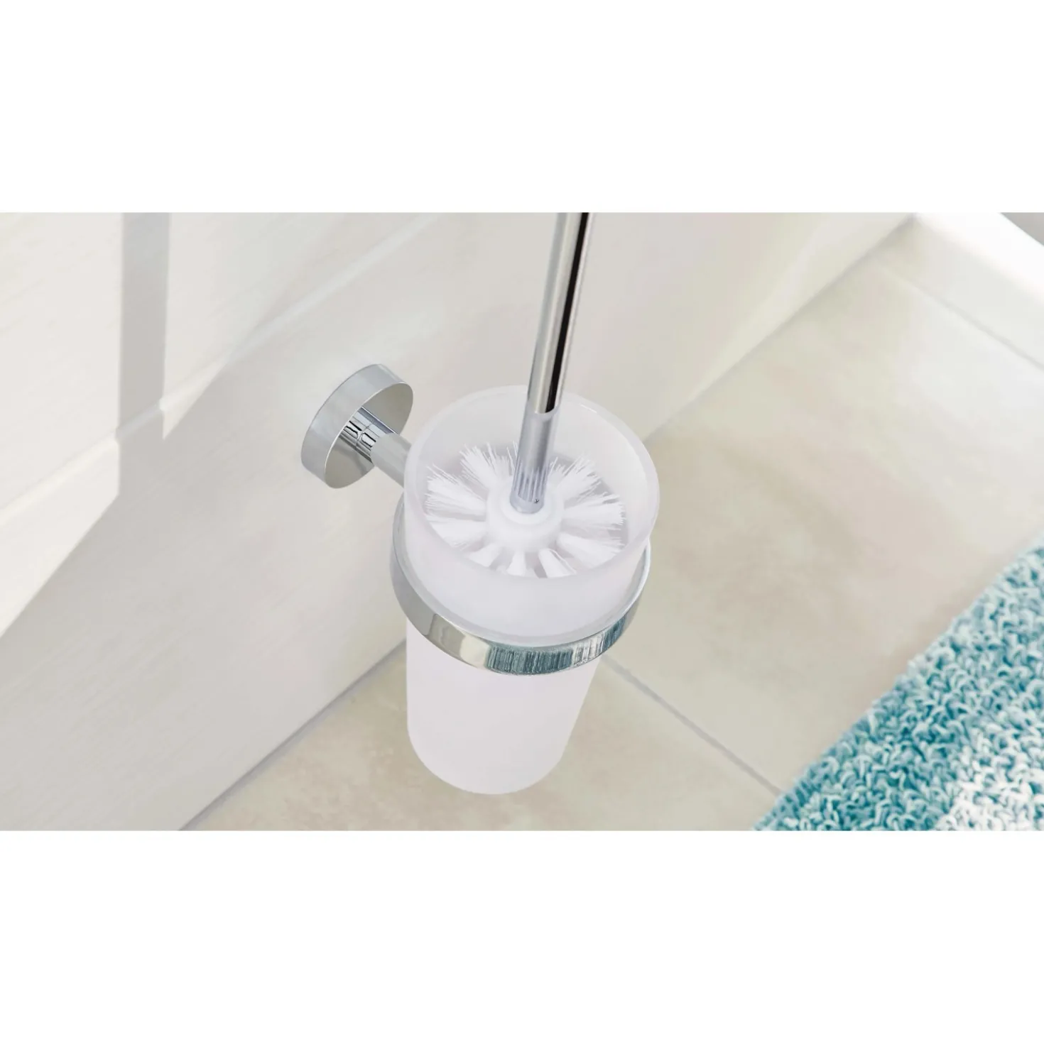 Portascopino bagno Smooz SO221 H 3,7 cm cromato