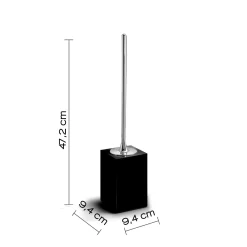 Portascopino bagno Sofia H 43,7 cm nero opaco