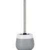Portascopino bagno Wenko Malta H 38,5 cm grigio-bianco