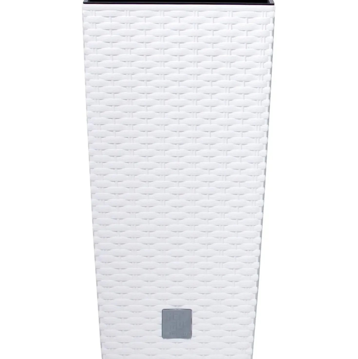 Portavaso Prosperplast effetto rattan 33x33x61 cm bianco