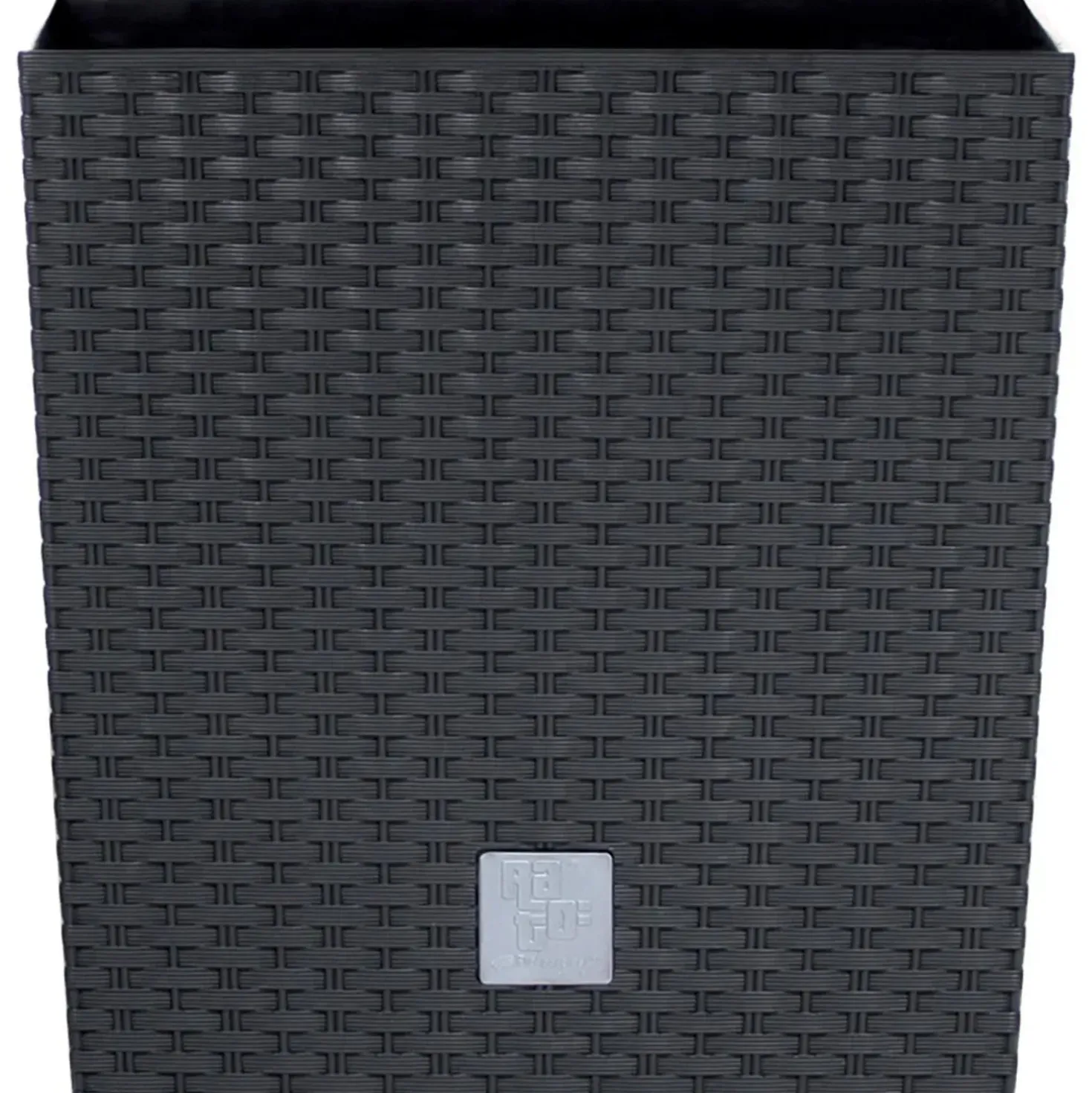 Portavaso Prosperplast effetto rattan 33x33x33 cm antracite