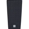 Portavaso Prosperplast effetto rattan 33x33x61 cm antracite