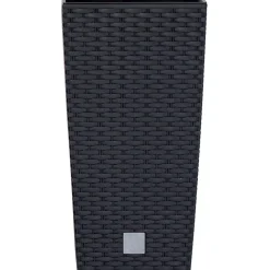 Portavaso Prosperplast effetto rattan 33x33x61 cm antracite