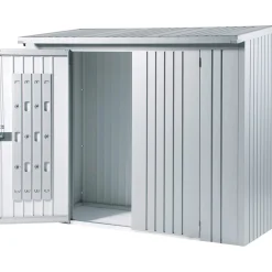 Porte per legnaia Biohort WoodStock 230 argento metallizzato