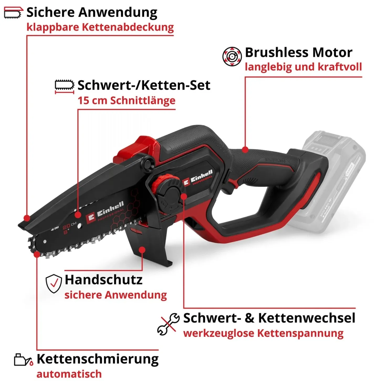 Potatore a batteria Einhell Professional GP-PS 18/20 Li BL-Solo
