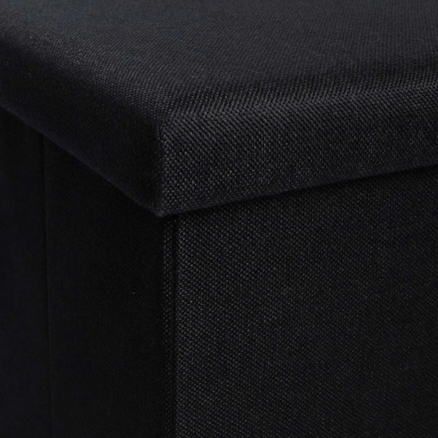 Pouf contenitore Nanou 38x38x38 cm nero