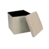 Pouf contenitore pieghevole beige 38x38xh36 cm