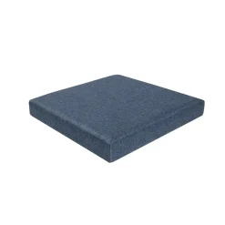 Pouf contenitore pieghevole tessuto blu 38x38 cm