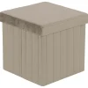 Pouf in velluto Aron beige 35X35X34,5 cm
