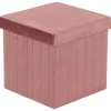 Pouf in velluto Aron rosa 35X35X34,5 cm
