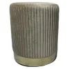 Pouf in velluto Nolan beige 38X31X31 cm